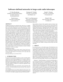 Software-defined networks in large-scale radio telescopes