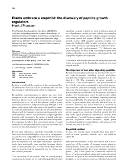Plants embrace a stepchild: the discovery of peptide growth