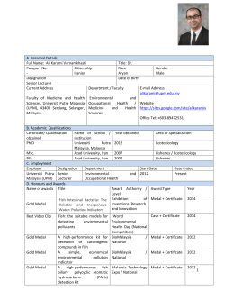 1 A. Personal Details Full Name: Ali Karami