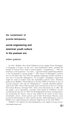 social engineering and american youth culture in the postwar era