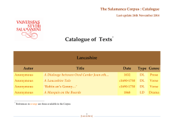 Lancashire - The Salamanca Corpus