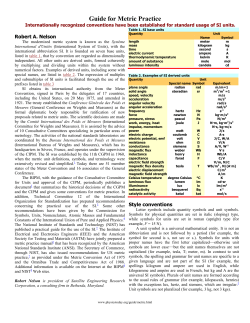 Guide for Metric Practice