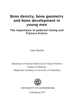 Bone density, bone geometry and bone development in