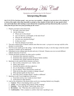 Interpreting Dreams - embracinghiscall.com