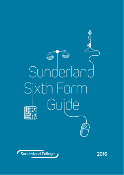 Sunderland Sixth Form Guide 2016