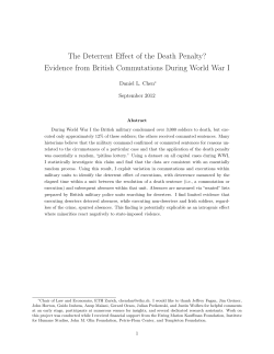The Deterrent Effect of the Death Penalty?