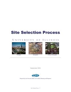 Site Selection Process