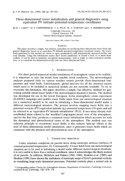 Three-dimensional tracer initialization and general diagnostics