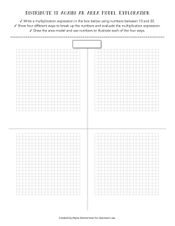 Distribute It Again! An Area Model Exploration