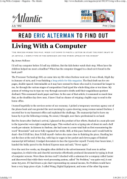 Living With a Computer - Magazine