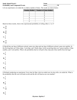 Keystone Algebra I Study Island Week 5