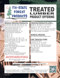 mca/ca treated products