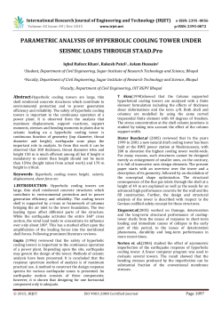 Parametric Analysis of Hyperbolic Cooling Tower under