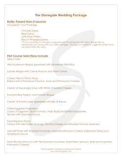 The Stonegate Wedding Package