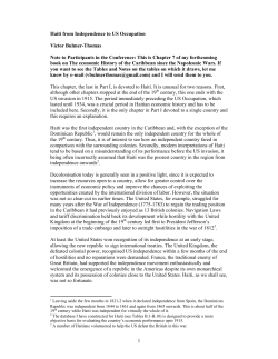 Haiti from Independence to US Occupation