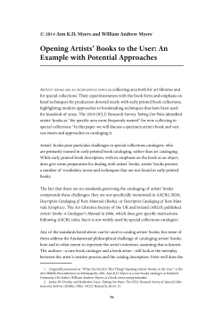 this PDF file - RBM: A Journal of Rare Books, Manuscripts