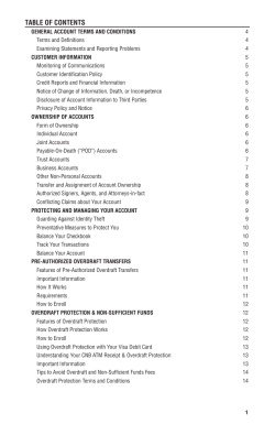 TABLE OF CONTENTS