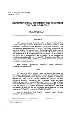 multidimensional citizenship and education: the case of greece