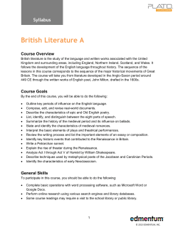 British Literature A