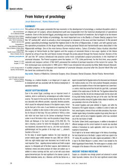 From history of proctology