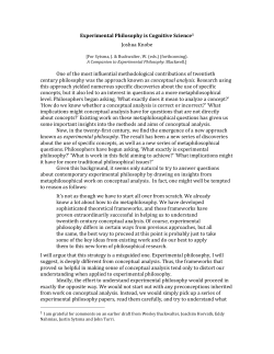 Experimental Philosophy is Cognitive Science