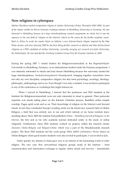 New religions in cyberspace