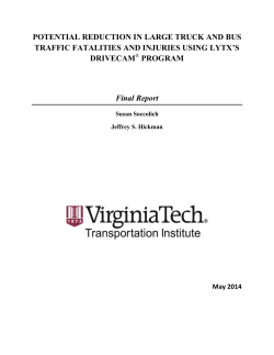 POTENTIAL REDUCTION IN LARGE TRUCK AND BUS TRAFFIC