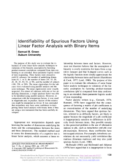 Identifiability of Spurious Factors Using