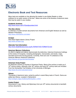 Electronic Book and Text Resources