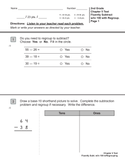 Do you need to regroup to subtract? Choose Yes or No. Fill in the