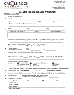 haunted house insurance application