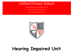 Hearing Impaired Unit - Gifford Primary School