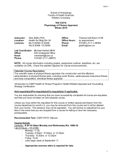 KIN 3337A - Western University