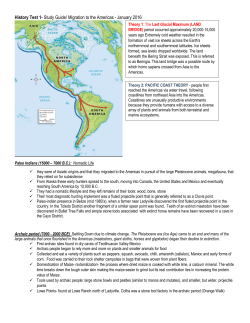 History Test 1- Study Guide