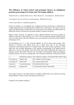 The influence of visual context and grammar factors on ambiguous