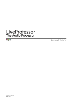 Manual  - LiveProfessor