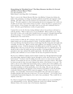 Erev Rosh Hashanah Sermon 5766