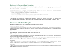 Statement of Personal Data Protection