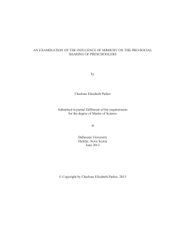 AN EXAMINATION OF THE INFLUENCE OF MIMICRY ON THE PRO