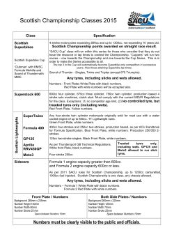 Scottish Championship Classes 2015