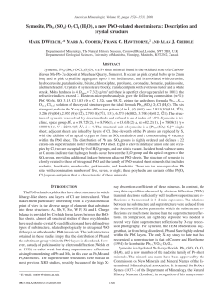 Symesite, Pb10 (SO4) O7 Cl4 (H2O), a new PbO