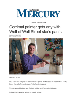 Corrimal painter gets arty with Wolf of Wall Street