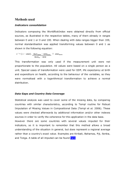 Methodology - WeltRisikoBericht