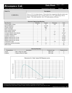Data Sheet - Resonance Ltd