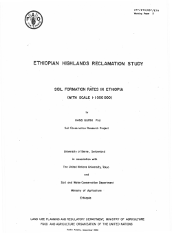 ethiopian highlands reclamation study