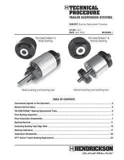Trailer Suspension Systems Bushing Replacement