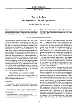 Fatty Acids