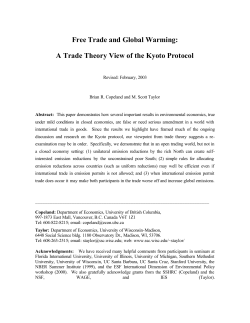Free Trade and Global Warming: A Trade Theory View of the Kyoto