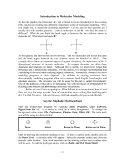 Molecular Modeling - U of L Class Index