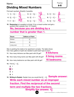 Dividing Mixed Numbers